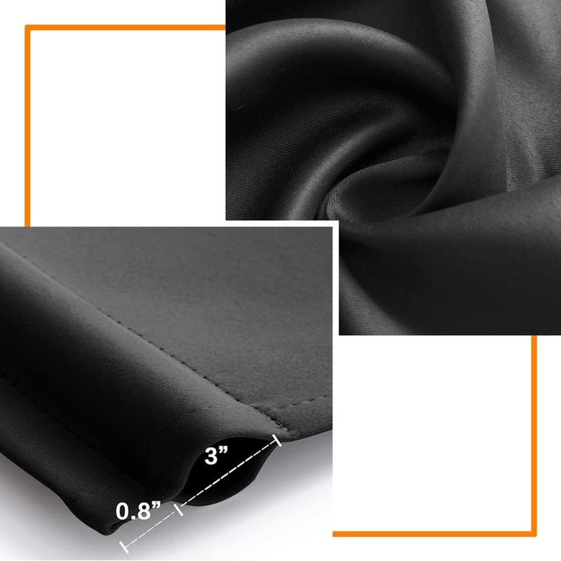 PANELSBURG 48 Inch Length Small Window Curtains for Kitchen,Thermal Insulated