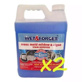 Wet & Forget Moss Mold Mildew Algae Stain Remover Multi-Surface Cleaner 96oz x2