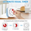 HOTUT 60 Minute Visual Timer for Kids,Visual Countdown Timer Clock