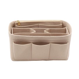 LEXSION Felt Handbag Organizer,Insert purse organizer Structure Shaper fits Speedy 8001 Beige S