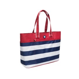 geckobrands Oversized Beach Tote – Large and Stylish Beach Bag with 4 Exterior Pockets and Zippered Internal Compartment