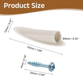 sourcing map 100Pcs Plastic Pocket Hole Plugs, 9mm Slant Hole Caps with Pocket Screws for Pocket Hole Jig Wood Working Tool Accessories, Light Khaki Gray