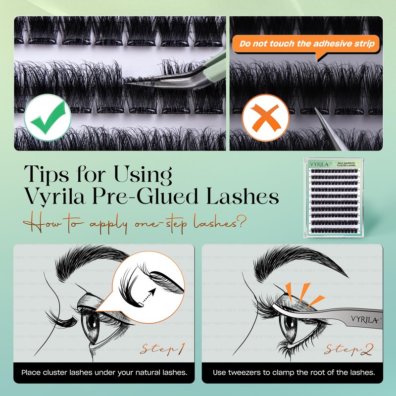 Lash Cluster, 150pcs Eyelashes Clusters,Easy to Apply -Lushy Kit