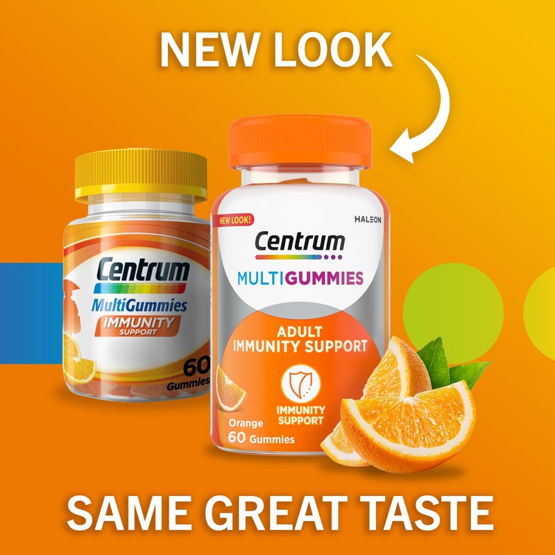 Centrum MultiGummies Immunity Support, Multivitamin Gummies for Men and Women,