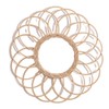 Wall Hanging Mirror Rustic Rattan Makeup Mirror for Bathroom Dressing
