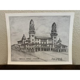 1983 Ralph J. Mitchell Terminal Station - Atlanta GA 8.5” X 11” Train Station