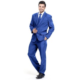 U LOOK UGLY TODAY Men's Suit Party Christmas Costume Fashionable Normal Cut Festive Suits Party Suits Plain, navy, XL