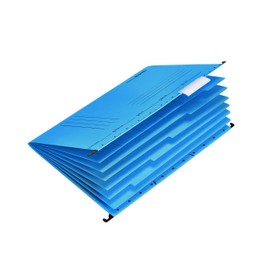 Falken Solution and Personnel Folder UniReg, Made in Germany, Made of recycled cardboard for DIN A4 open on the side blue Blue Angel Personal file Personal binder for the loose sheet tray