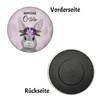 Hoppy Easter Magnet Round with Cute Easter Bunny as Easter