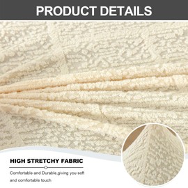 Eco-Ancheng - Fundas para sillas de comedor modernas de mediados de siglo, fundas para sillas de comedor jacquard sin brazos, fundas lavables y elásticas para cocina, comedor y sala de estar, juego de