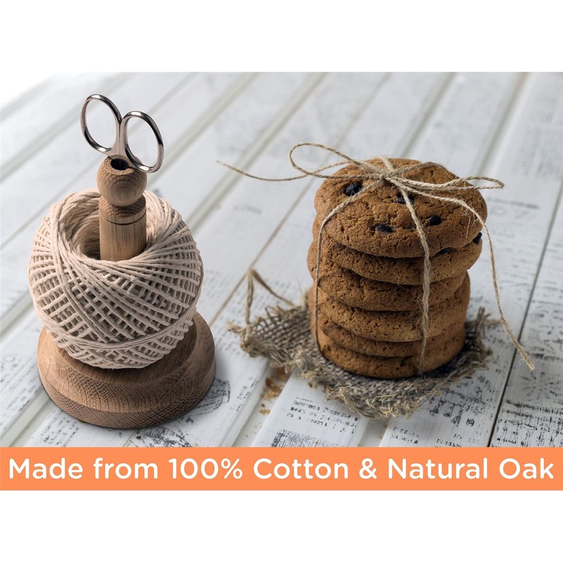 Muldale Traditional Twine Holder with Natural Cotton String and Stainless