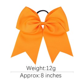 Large Cheer Hair Bows, 6 Pcs Barbi Hair Tie for Girls Ponytail Holder Grosgrain Ribbon Cheerleading Bows Elastic Hair Tie Bands for Girls Teens Softball Cheerleader Sports