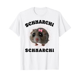 Schnarchi Hamster Meme Sleep Shirt Nightdress Sleep Snoring T-Shirt, White