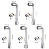 HARFINGTON 5pcs L Shaped Angled Hex Socket Wrench 15/16/17/18/19mm 45#