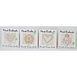 Mark Richards Lot of 4 Mark Richards Rhinestone Applique Patches Art and Craft Mixed Theme NIP