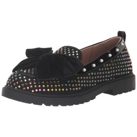 Betsey Johnson Girls Carlo Loafer, Black Multi, 1 Little Kid