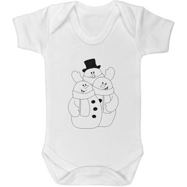 Azeeda 3-6 Monate 'Schneemann-Freunde' Baby-Wachstums-/Bodysuit (GR00156607)
