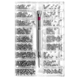 Micro Screws Set, Mtxorvix 18 Kind Mini Metric Assortment Screw Kit, Small Screws Assortment Kit with Screwdriver for Eyeglass, Watches, Phone, Laptop Repair (Silver)