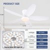 Surtime 42" Ceiling Fans with Lights-Low Profile Ceiling Fan with