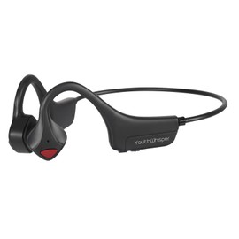 YouthWhisper Auriculares de conducción ósea Bluetooth con micrófono inalámbrico Muitipoint conexión Impermeable Deportes Auriculares para Correr, Ciclismo y Entrenamientos