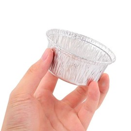 D&S* MART 200 Pcs Aluminium Cups Disposable Ramekin Baking Cups Muffin Liners Mini Pie Pans Foil Cupcake Containers, Oil-Proof Party Wedding