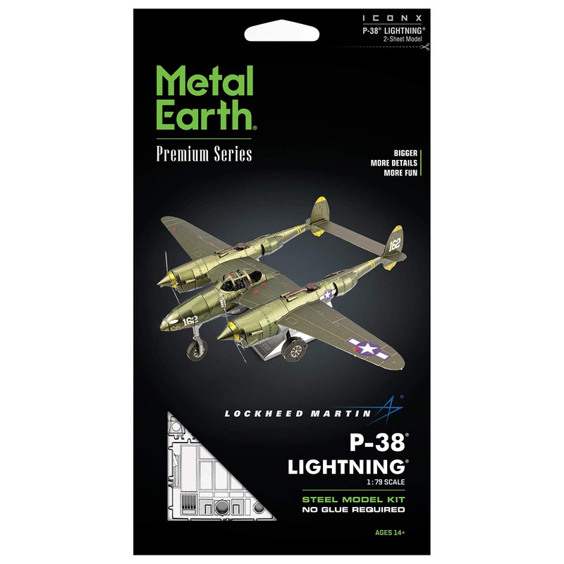 Metal Earth: Iconx Lockheed P-38 Lightning