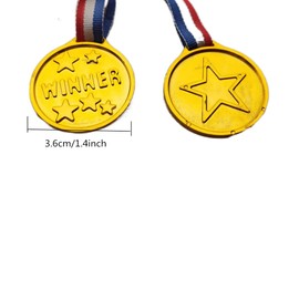 AISIBO Gold Plastic Winner Award Medals, 30PCS Golden Winner Medals for Sports, Competition, Talent Show, Games, Parties