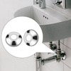 12 Pack Escutcheon Plate 1/2 Inch, Chrome Plated Stainless Steel
