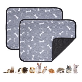 Fantperful Pet-Cage Liners-Mat Pee Pads-Bedding - for Guinea Pig Hamsters Chinchillas Bunny Rabbit Ferrets Rat Hedgehogs Small Cat Dog Puppies Small Mini Animal 2 Packs (Printing-L(19.68x27.55inch))
