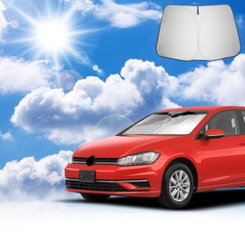 Coleya Windschutzscheibe Sonnenschutz Kompatibel mit 2013-2019 VW Golf 7 7.5/ Seat Leon MK3/ Seat Leon Cupra 5F, Frontscheibe Sonnenschirm, Sonnenblende, Faltbare, UV-Strahlen Schutz