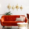 Blulu 4 Pcs Metal Starburst Wall Mirrors Decor 8 Pointed