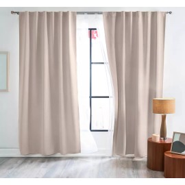 Vianney Cortinas Viasoft Largas Almond 1.30 X 2.30 M 50% Luz Vianney Color Beige