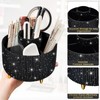 Diesisa Bling Makeup Organizer: 360°Rotating Bling Rhinestone Cosmetic Display Cases