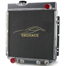 RadRace 3 Rows Aluminum Radiator For 1960-1966 Ford Falcon Mercury Comet Sedan Delivery 1965-66 Mustang 1961 1962 1963 1964 1965 Radiators
