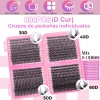 804 Kit Extension De Pestañas Maquillaje Diy 30d 40d 50d