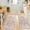 Pauwer Boho Kitchen Rugs Sets of 3 Non Slip Rubber
