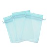 300 Pcs Light Blue 5x7 Sheer Drawstring Organza Bags Jewelry