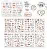 Vordpe 5 Sheets of Stickers Wedding Guest Book 266 Designs