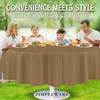 ZIMPLEWARE Premium Gold Plastic Table Cloth Disposable (6 Pack) Round