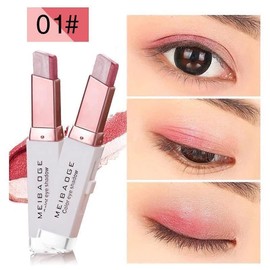 6 Colors Eyeshadow Stick,Double Colors Eye Shadow Stick Glitter Shimmer Eyeshadow Pen Gradient Eyeshadow Waterproof Long Lasting Eyeshadow Matte Eyeshadow Stick #01