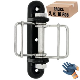 CYM-INSIST 2 Psc Electric Fence Polytape Corner Insulators | Tape Connector with Double Buckles | Multi-Position Installation for Start/End/Extension | Compatible with 1.7" Poly Tape