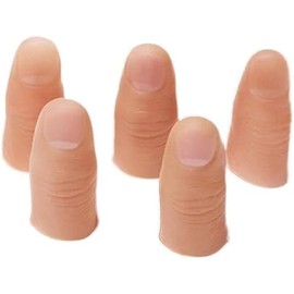 5Pcs/Set Magic Trick Fingers Fake Thumb Tips Stage Show Prop Prank Magic Kits and Accessories,Novelty and Gag Magic Kits