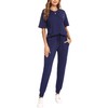 Irevial Women's Tracksuit Short Sleeve/Long Sleeve Cotton Two-Piece Tracksuit Set