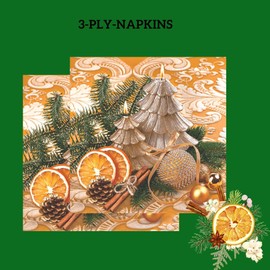 Keep Unique Christmas Napkins - 3-Ply Decorative Holiday Napkins - Over 700 Designs, Made in Europe - Serving Supplies For Holiday Parties, Cocktails, Table Decorations, DIY Crafts – 6.5x6.5 20-Count