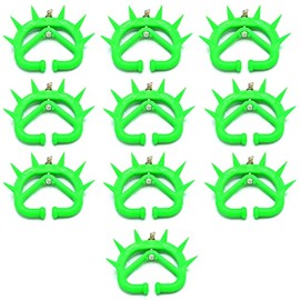AAProTools 10PCS Cow Nose Thorn Thick Plastic Cattle Nose Rings Milk Sucking Preventer Calf Weaner (Green)