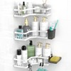 AKTECKE Corner Shower Caddy Bathroom Organizer Adhesive Shower Rack Bathtub