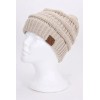 KARI HERNANDEZ Gorro Cc Chongo Mujer Coleta Frio Beige Tejido
