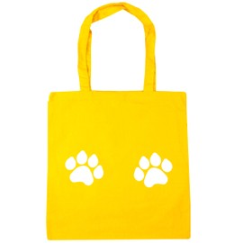 Hippowarehouse paw print Tote Shopping Gym Beach Bag 42cm x38cm, 10 litres