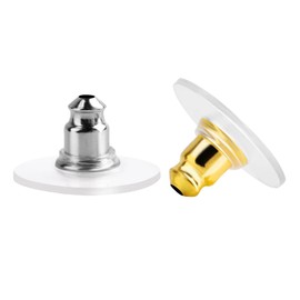 Earring Backs, Earring Safety Back Stopper Clutch Ear Locking with Pad,120PCS Hypoallergenic Earring Backings for Studs Fishhook Heavy Earrings