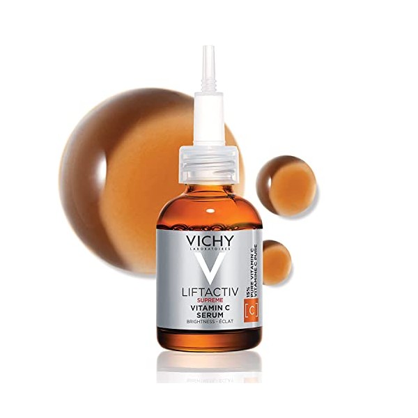 Vichy LiftActiv Vitamin C Serum and Brightening Skin Corrector, Anti Aging Serum for Face with 15% Pure Vitamin C